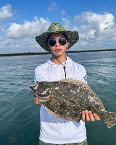 Southern flounder caught while fishing in Port Isabel TX waters