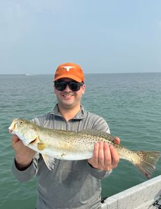 Spotted Weakfish, a 28-inch fish caught while fishing in Port Isabel