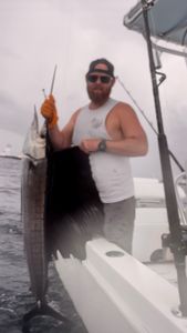One person fishing at Pompano Beach