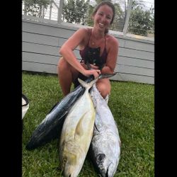 Fishing in Pompano Beach with a big fish