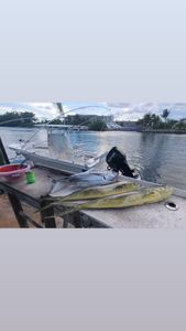 A single fishing rod against a Florida landscape