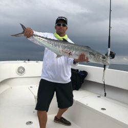 Caught a king mackerel measuring 33 inches in Pompano Beach