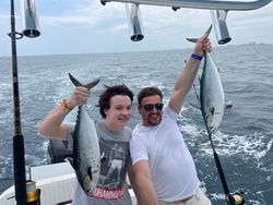 Two little tunny fish caught in Pompano Beach