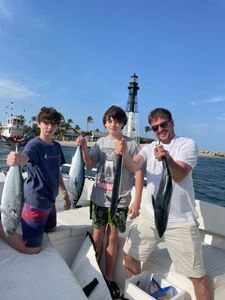 Three little tunny fish caught in FL