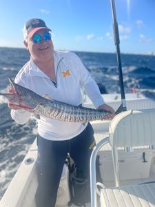 A wahoo fish caught by a person in FL