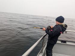 A person fishing in St. Petersburg