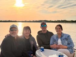 Four people enjoying a cruises and fishing trip in Wanchese