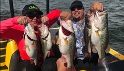 4 largemouth bass caught while fishing in Cleveland