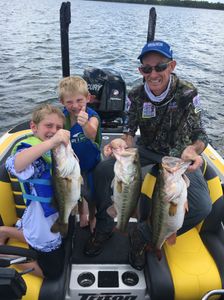Three largemouth bass caught while fishing in Cleveland