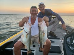 Two largemouth bass caught in Tennessee