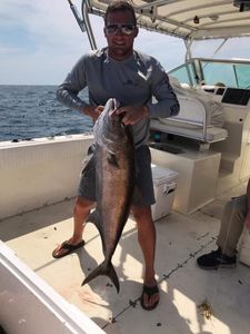 A person fishing in Biloxi, Mississippi