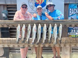 9 spotted weakfish caught while fishing in TX