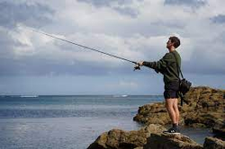 Casting lines from the rocky shores of Topsfield.