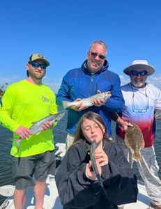 3 summer flounder fish caught on fishing trip in FL