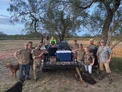 11 people enjoying a fishing and hunting adventure in TX