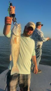 Angler enjoying a day of fishing in Matagorda