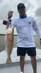 Redfish caught while fishing in Matagorda TX displayed on boat deck