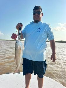 Redfish catch displayed on boat in Matagorda TX waters