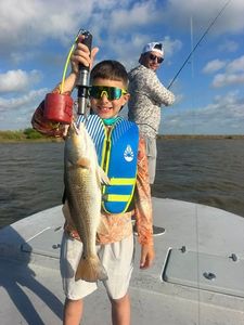 Redfish caught during fishing trip in Matagorda TX on boat