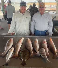 8 redfish caught during fishing and hunting trip in Matagorda, Texas