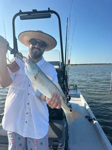 One redfish caught while fishing in Matagorda
