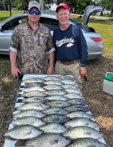 Anglers with 6 crappie fish caught in Cleveland