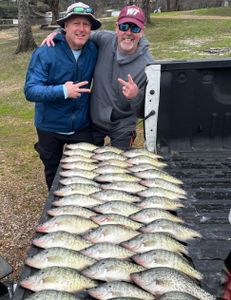 6 white crappie fish caught in Cleveland, Ohio