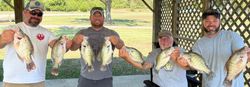 7 white crappie fish caught while fishing in OK