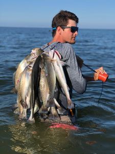 A person fishing in Corpus Christi