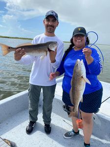 2 redfish caught while fishing in TX