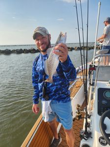 Fishing under sunny skies.