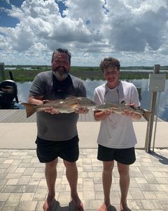 Two redfish caught in Spring Hill during fishing