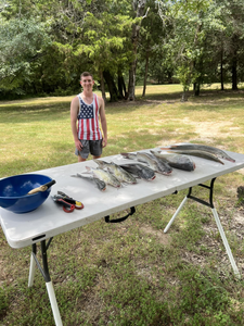 Angler fishing in beautiful OK landscape