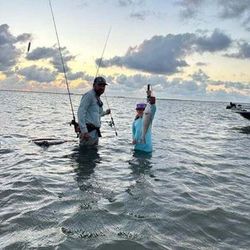 Angler with a big catch in Rockport