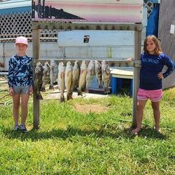 Two people fishing in Rockport