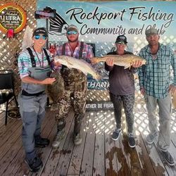 2 big fish caught by 3 people while fishing in Rockport