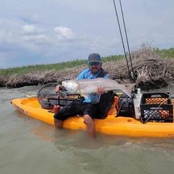Angler with a big 28-inch fish caught in Rockport