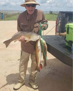 Two redfish caught in TX