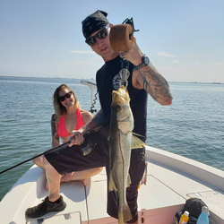 A large snook caught while cruising and fishing in FL