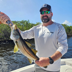 A snook fish caught on a cruises and fishing trip in FL