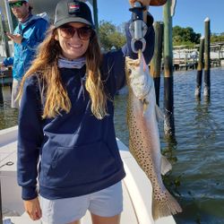 Spotted Weakfish, 21 inch fish, caught while cruising and fishing in FL