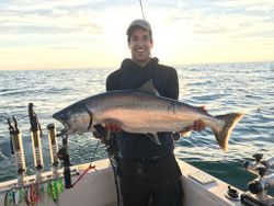 Chinook salmon caught while fishing in Oakville