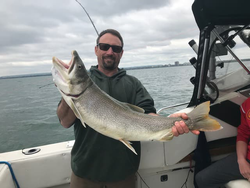 Lone angler fishing in Oakville