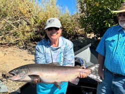 A couple enjoying a day of fishing for rainbow trout in Grants Pass