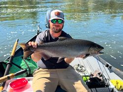 A single rainbow trout caught while fishing in OR