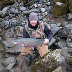 Rainbow Trout, 18 inches, caught while fishing in Grants Pass