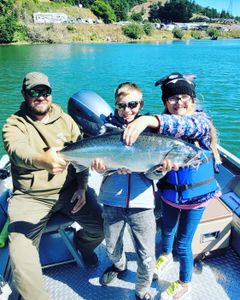 Fisherman in OR with 1 big fish