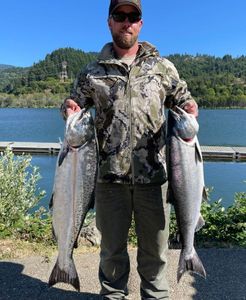 Two fish caught while fishing in Grants Pass