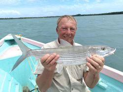 A bonefish caught at Pigeon Point Beach