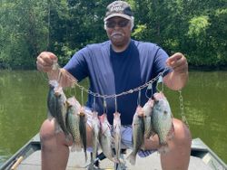 Five crappie and largemouth bass caught while fishing in Hopkinsville